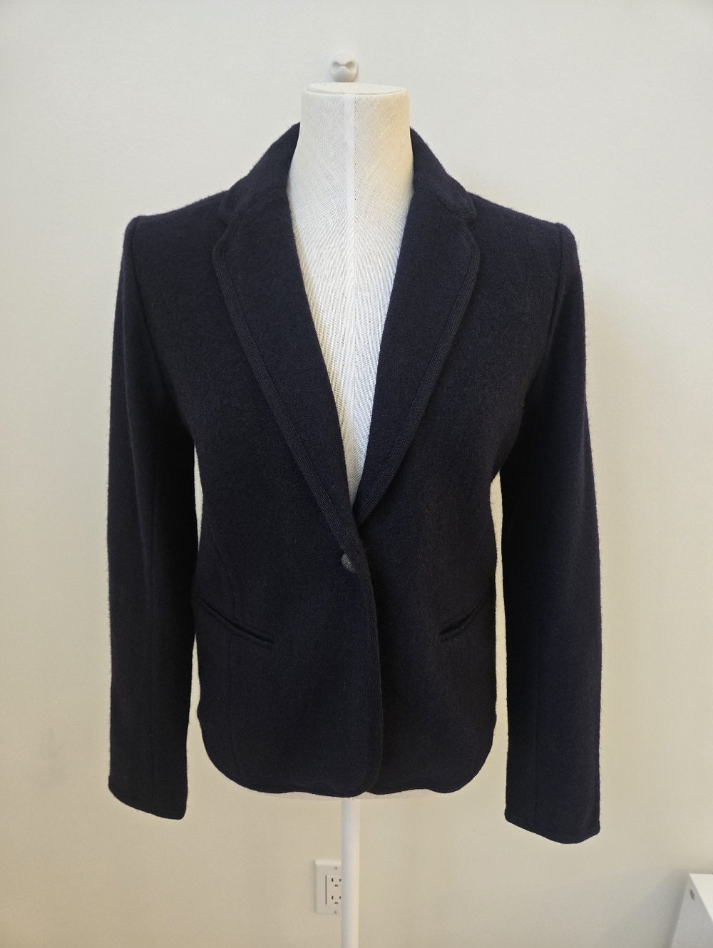 Brooks Brothers 346 Wool Blazer Navy Elbow Patch‎ Jacket Size Medium